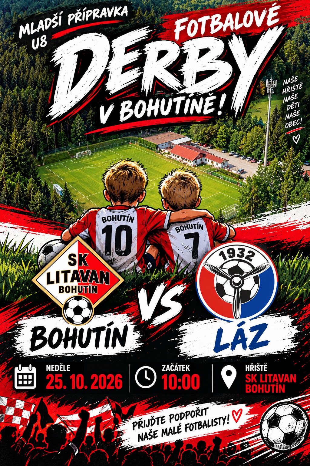 Velké místní derby nejmenších! Bohutín vyzve Láz