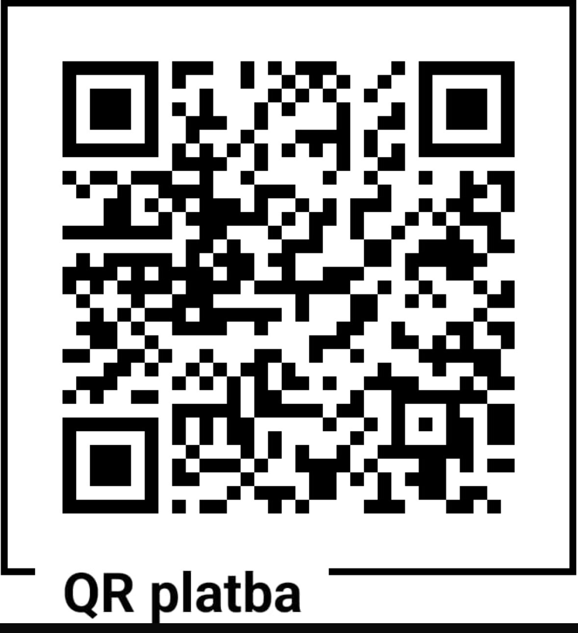 QR platba 1 dítě 2 500 Kč